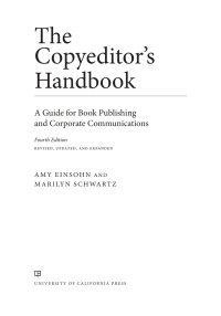 The Copyeditor's Handbook: A Guide for Book Publishing and Corporate Communications eBook
