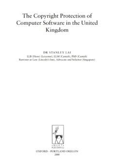 Copyright Protection of Computer Software in the United Kingdom eBook