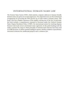 International Domain Name Law: ICANN and the UDRP eBook