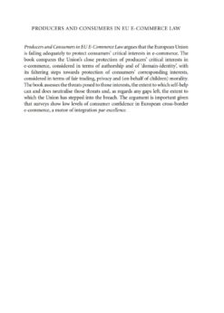Producers and Consumers in EU E-Commerce Law eBook