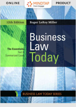 Business Law Today, The Essentials: Text and Summarized Cases, 12th Edition eBook