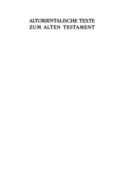 Altorientalische Texte zum Alten Testament, 1st Edition eBook