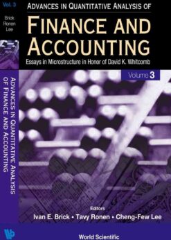 Advances In Quantitative Analysis Of Finance And Accounting (Vol. 3): Essays In Microstructure In Honor Of David K Whitcomb eBook